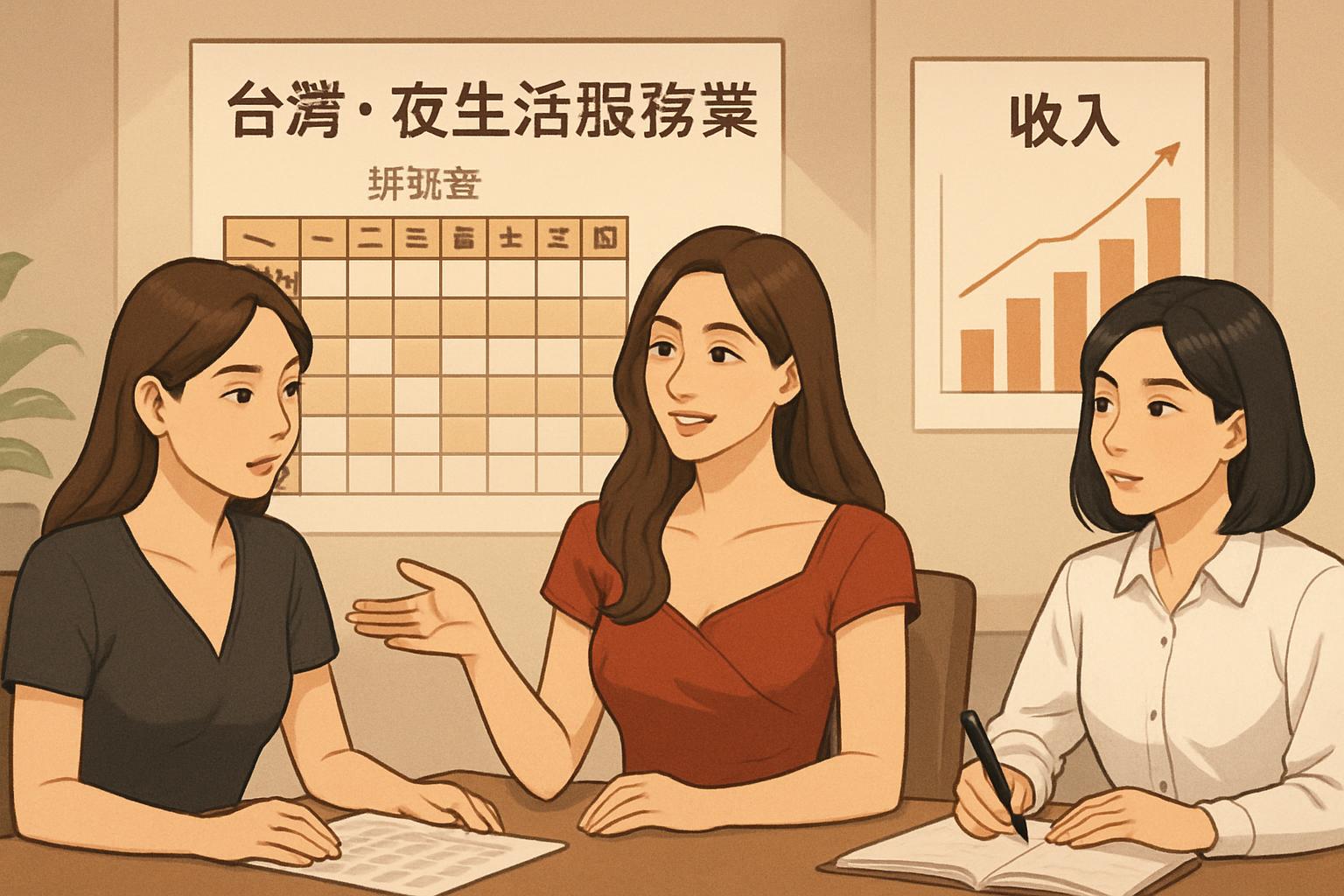台灣酒店經紀產業比較分析示意圖