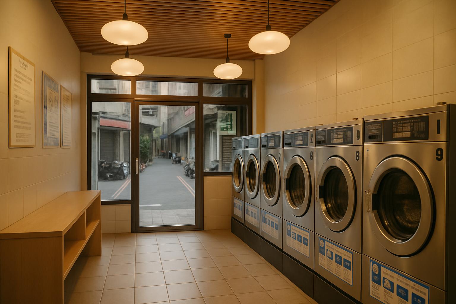 台灣社區型洗衣店內景