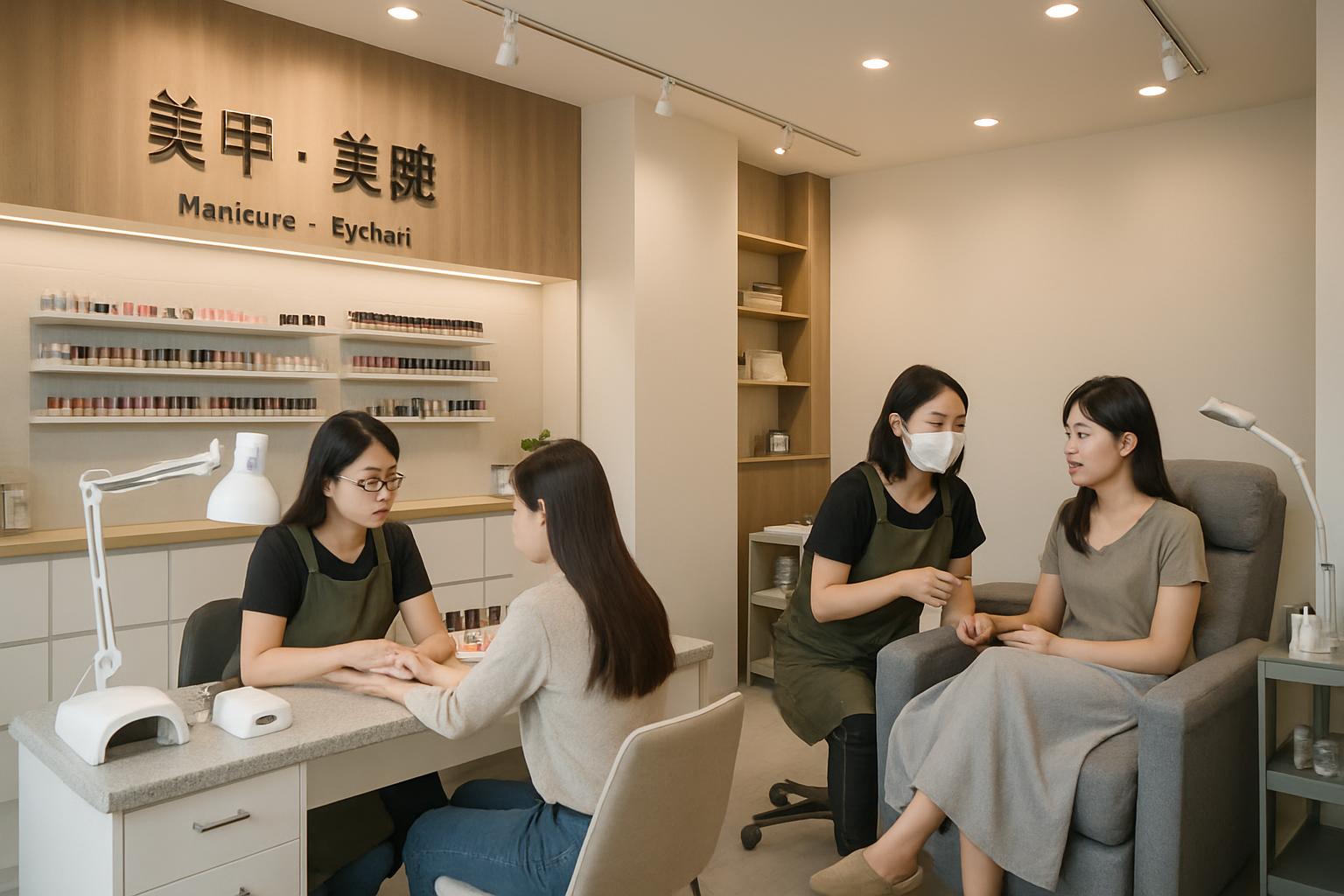台灣美業沙龍與顧客諮詢場景